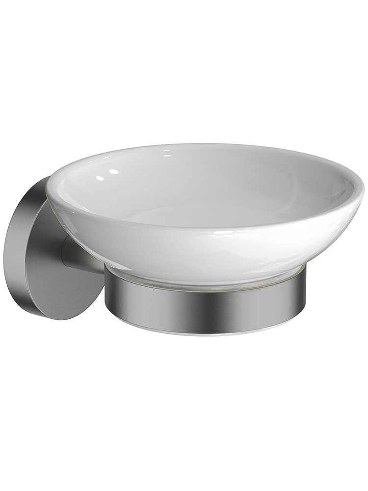 Мыльница Aquanet Бетта оружейная сталь шлифованный черный хром AQ4603BGM