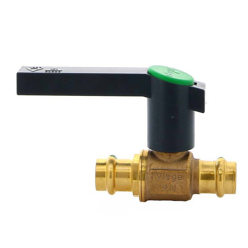 Кран шаровой пресс Viega Easytop бронза DN 15 18 мм 475864