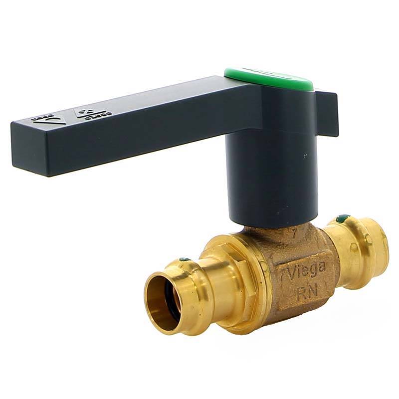 Кран шаровой пресс Viega Easytop бронза DN 15 18 мм 475864