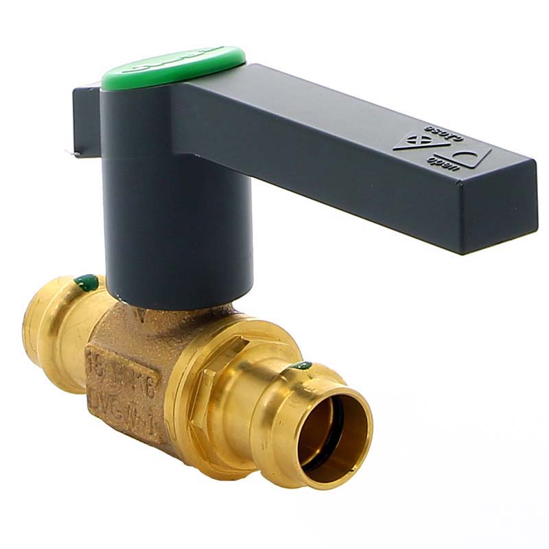 Кран шаровой пресс Viega Easytop бронза DN 15 18 мм 475864