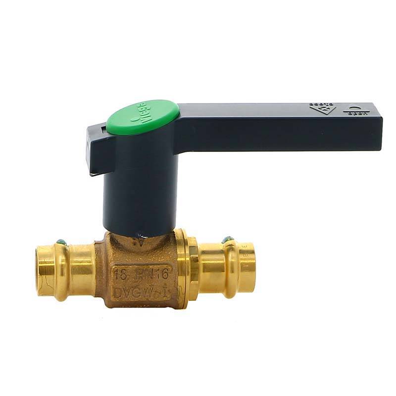 Кран шаровой пресс Viega Easytop бронза DN 15 18 мм 475864