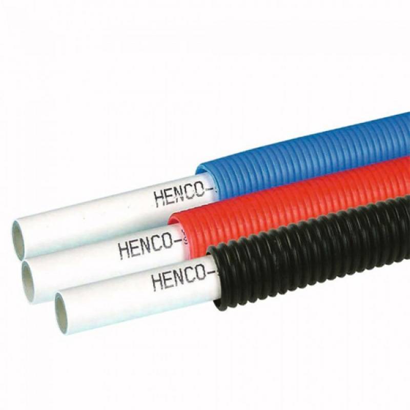 Труба гофрированная защитная Henco 32 мм красная 25 м 25-MR32