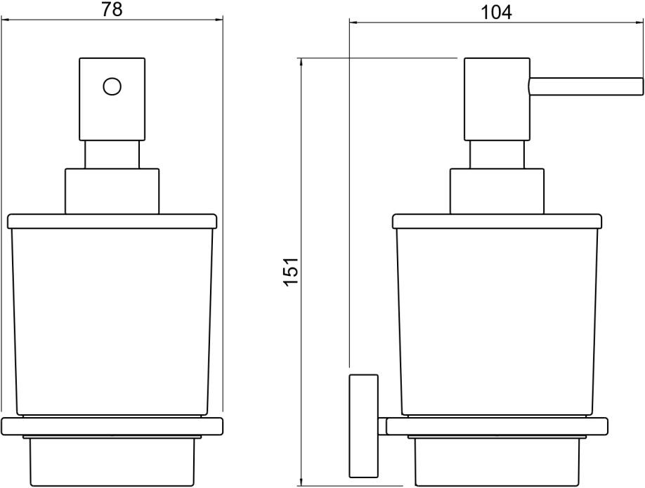 Дозатор для жидкого мыла Aquatek Libra матовый черный AQ4305MB
