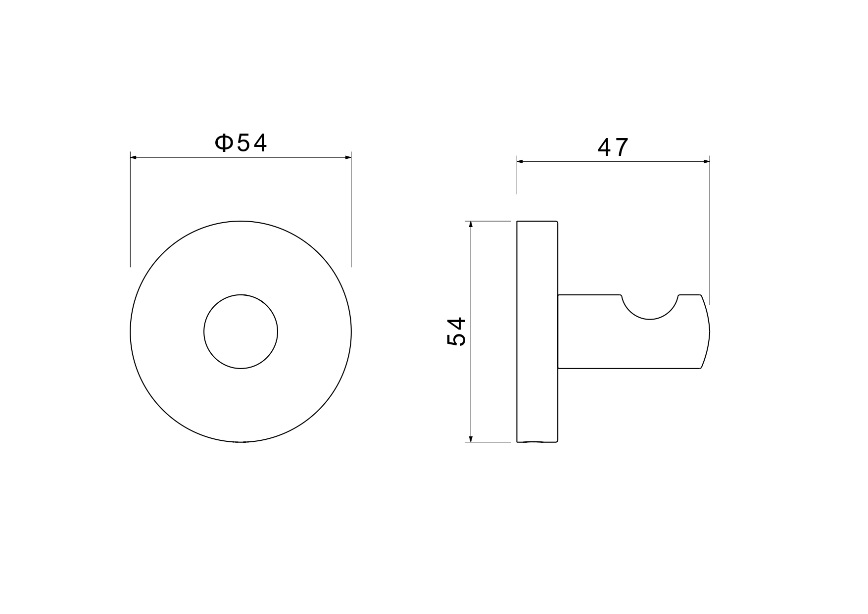 Крючок Aquanet Oberon шлифованное золото AQ4201BG