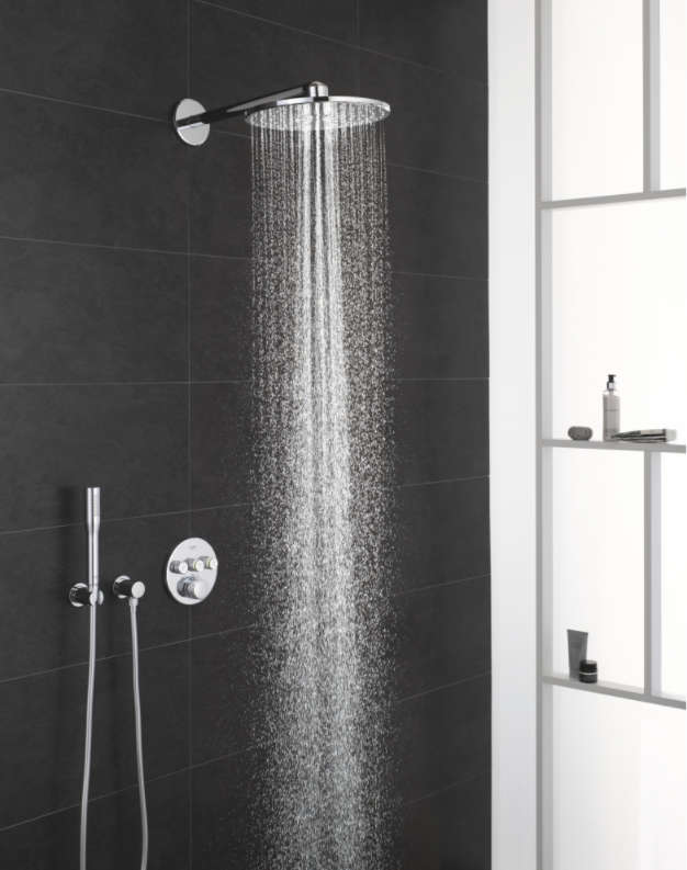 Душевая система с термостатом Grohe Grohtherm SmartControl и верхним душем Rainshower SmartActive 310 хром 34705000