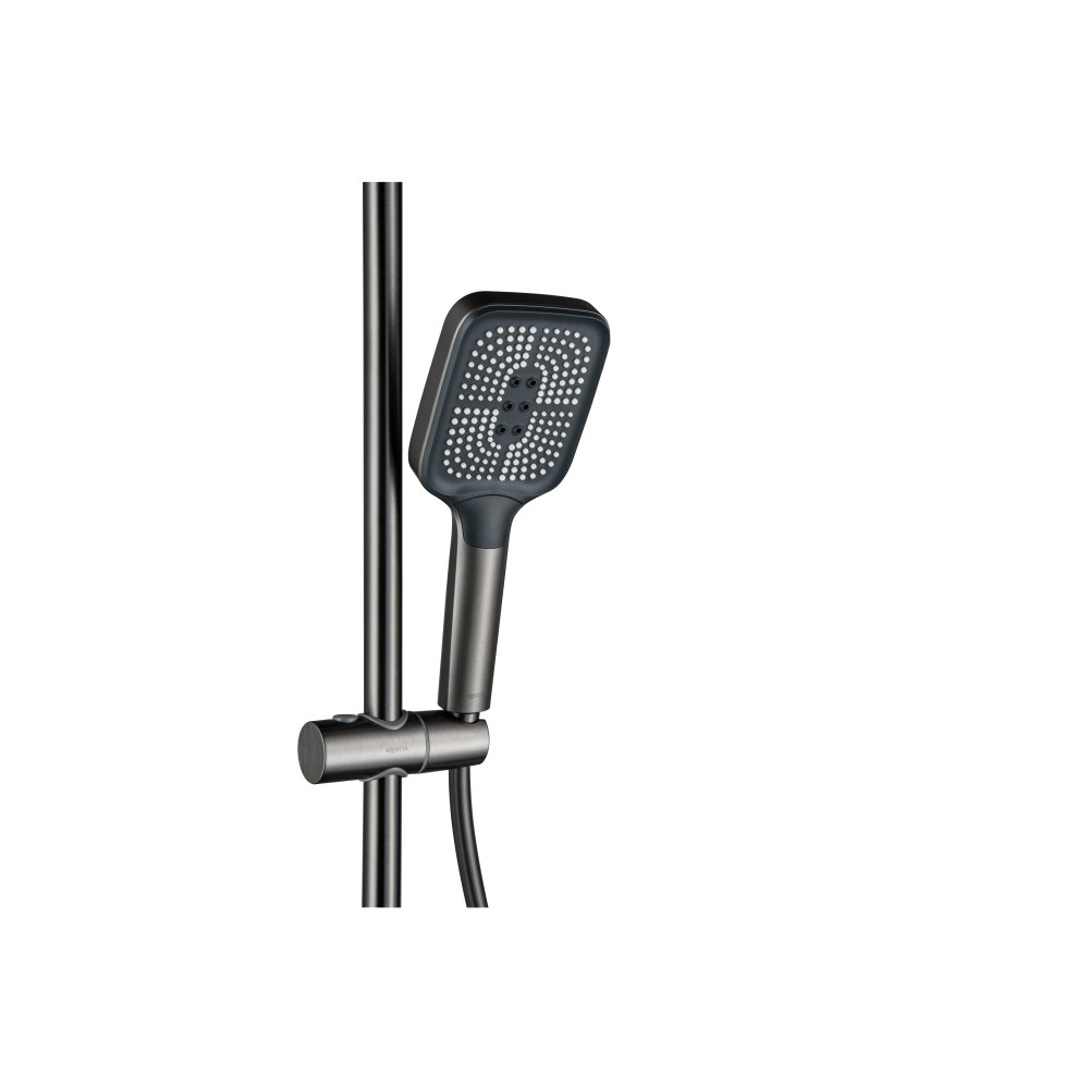 Душевая система со смесителем для ванны Aquatek Поларис 295х195 мм оружейная сталь AQ3040BGM