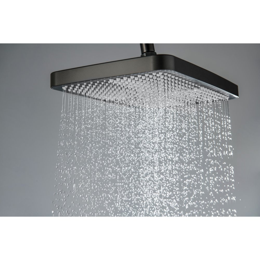 Душевая система со смесителем для ванны Aquatek Поларис 295х195 мм оружейная сталь AQ3040BGM