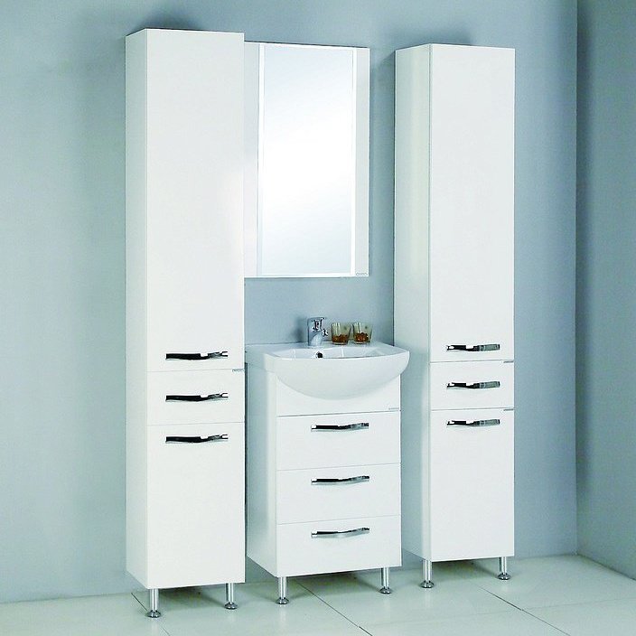 Комплект Акватон Ария 50 Н тумба-умывальник 1A140201AA010 и раковина Смайл-50 1WH207781 1A1402K0AA010