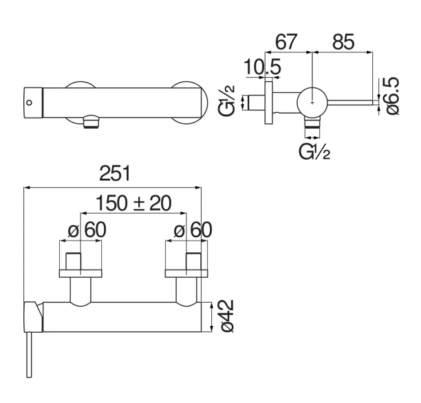 Смеситель для душа Nobili Velis VE125130CR