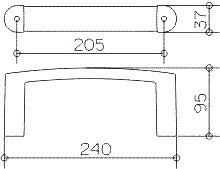 Полотенцедержатель Keuco Elegance 240х95 мм хром 11621010000