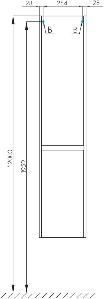 Шкаф-колонна AQUATON Нортон правая 1A249403NT01R