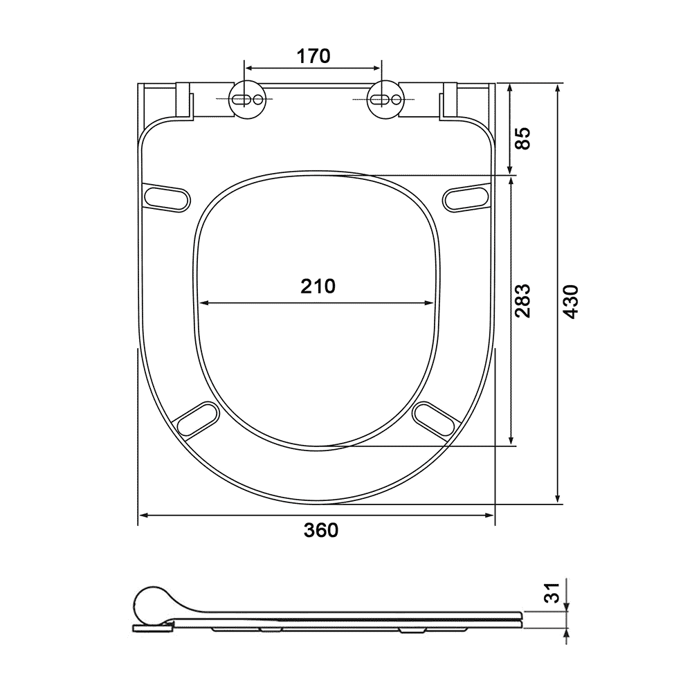 Сиденье для унитаза Aquanet AQ0008