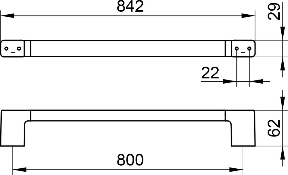 Полотенцедержатель Keuco COLLECTION MOLL 800 мм хром 12701010800
