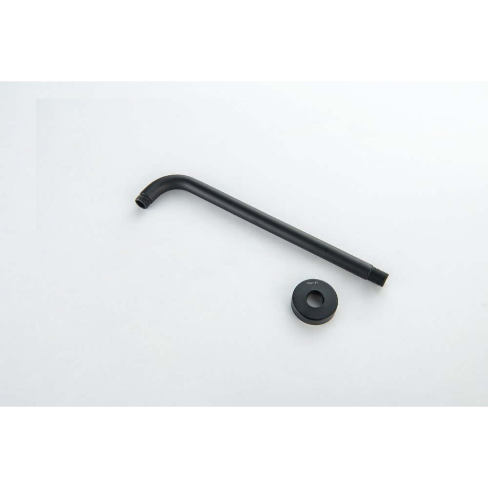 Держатель верхнего душа настенный Aquatek 350 мм матовый черный AQ2174MB