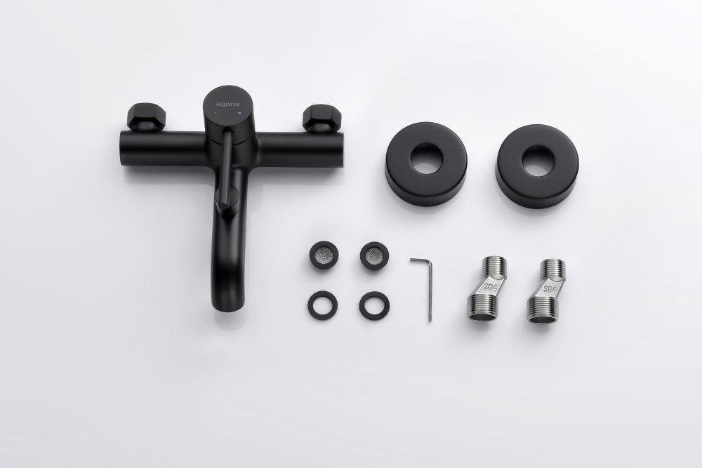 Смеситель для ванны Aquanet Европа матовый черный AQ1340MB