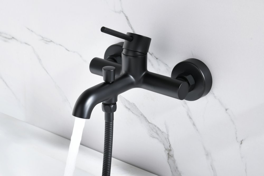 Смеситель для ванны Aquanet Европа матовый черный AQ1340MB