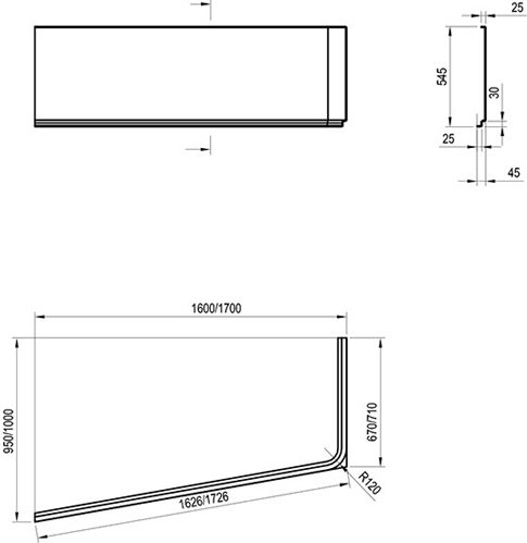 Ванна акриловая асимметричная RAVAK 10° 170x100 см L белая C811000000