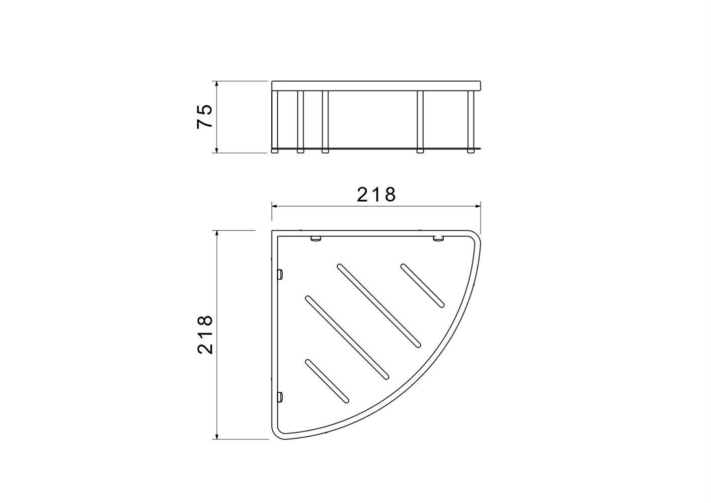 Полка угловая Aquanet шлифованное золото AQ4926BG