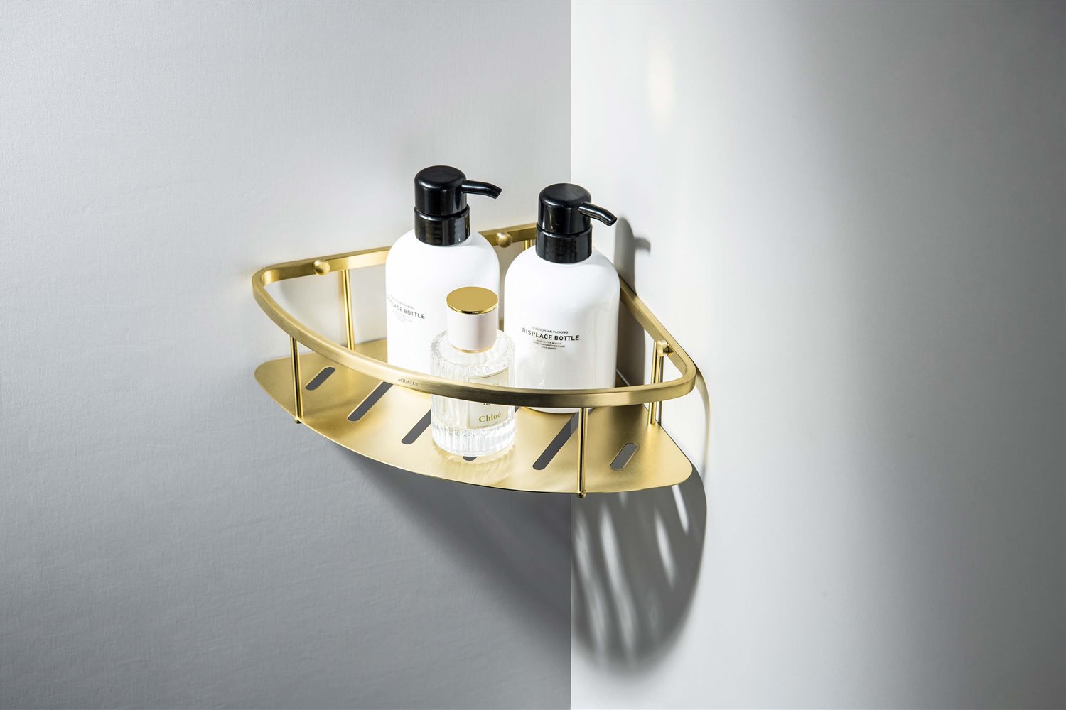 Полка угловая Aquanet шлифованное золото AQ4926BG