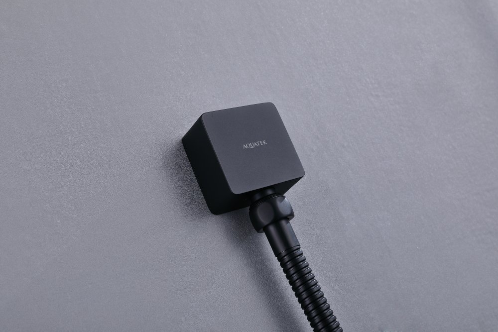 Шланговое подсоединение Aquatek матовый черный AQ2459MB