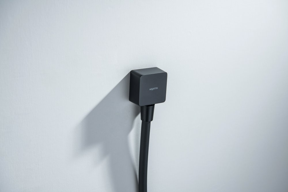 Шланговое подсоединение Aquatek матовый черный AQ2459MB