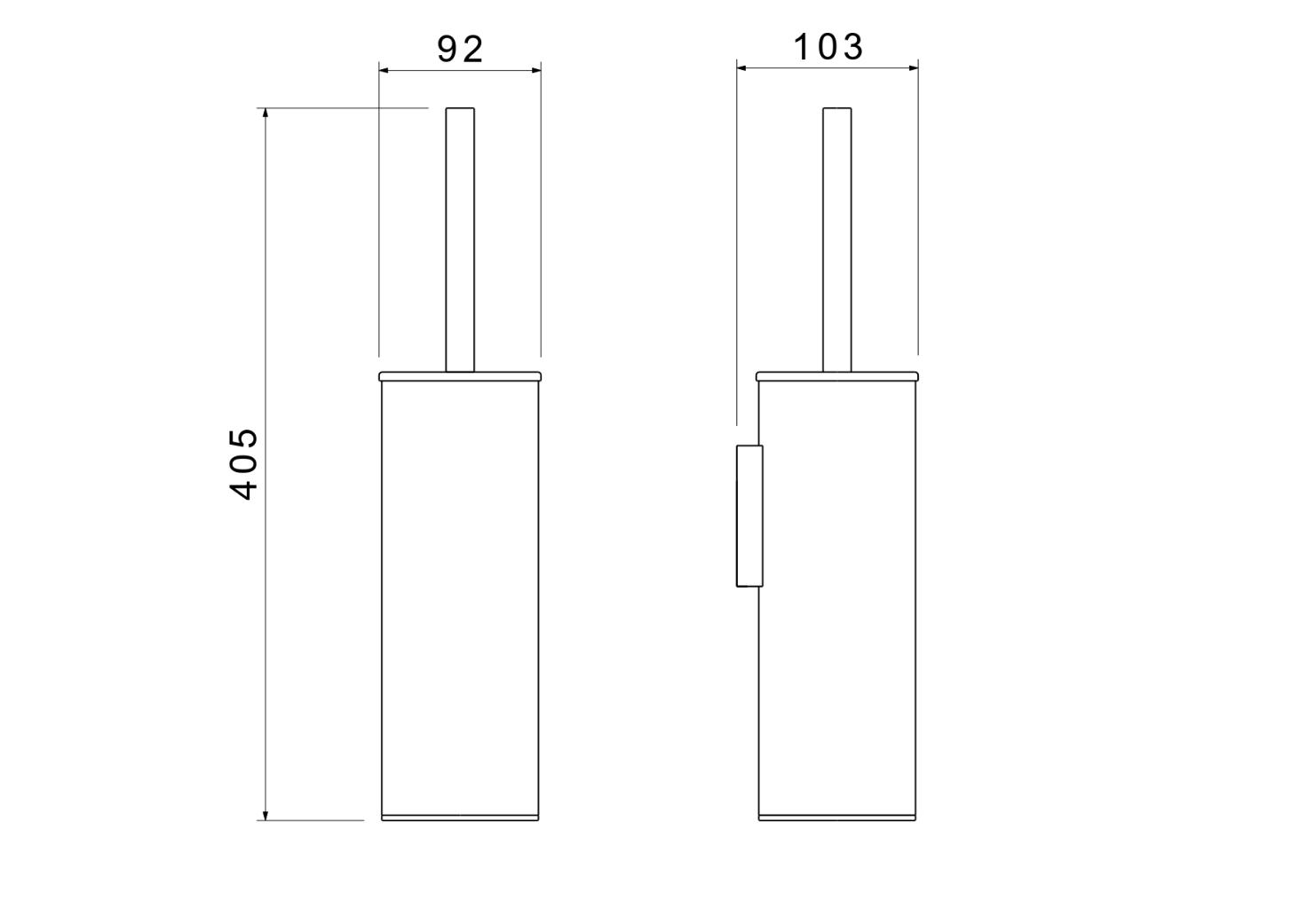 Ершик для унитаза Aquatek ЕВРОПА оружейная сталь AQ4611BGM