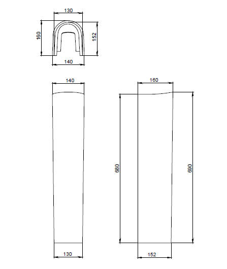Пьедестал Santek Визит белый 1.3605.3.S00.00B.0
