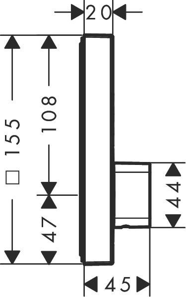 Комплект смесителя для ванны Hansgrohe ShowerSelect 15768000 + iBox 01800180 15768000S