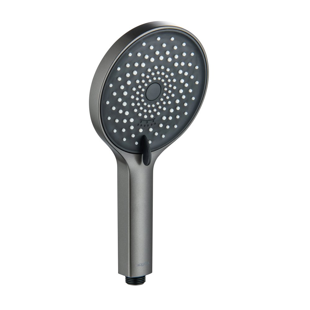 Смеситель для ванны Aquanet Лугано с душевым гарнитуром 3jet оружейная сталь AQ1748BGM