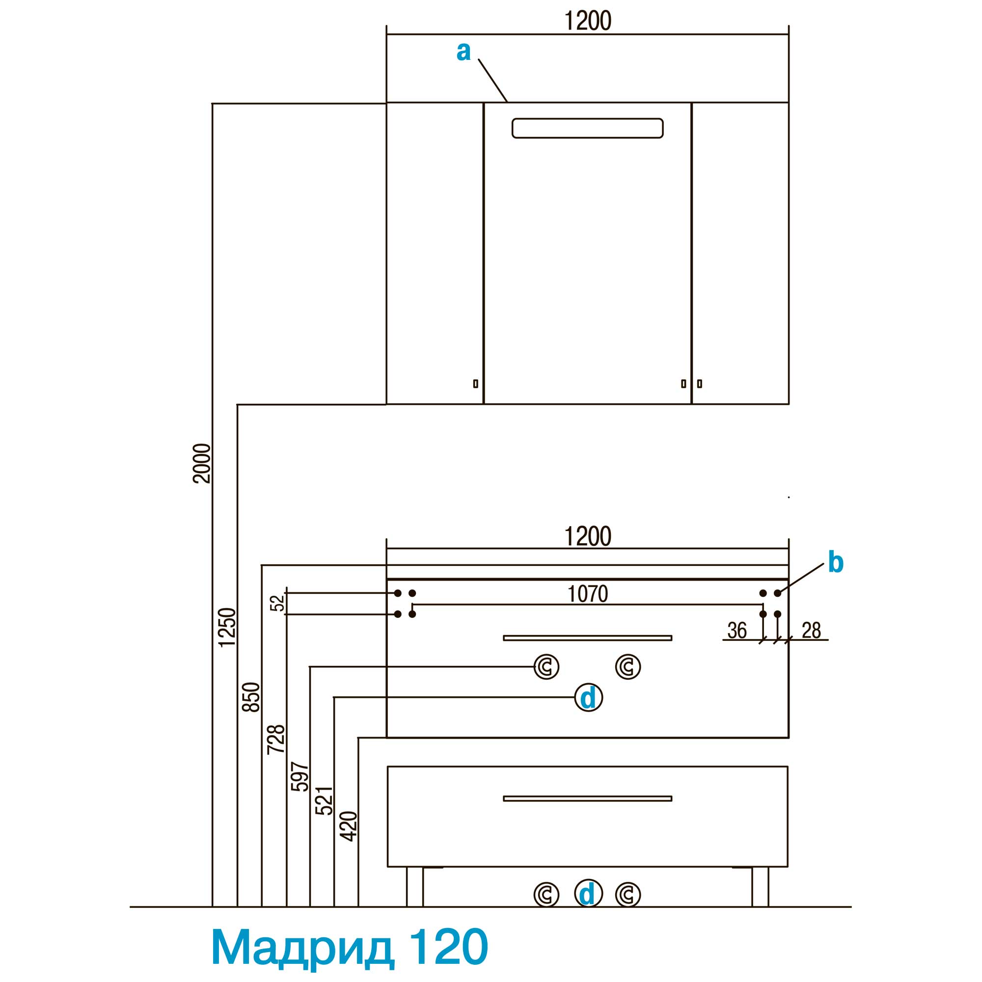 Комплект Акватон Мадрид 100 М тумба-умывальник 1A126901MA010 и раковина Айрис 100 1A723031AG010 1A1269K5MA010