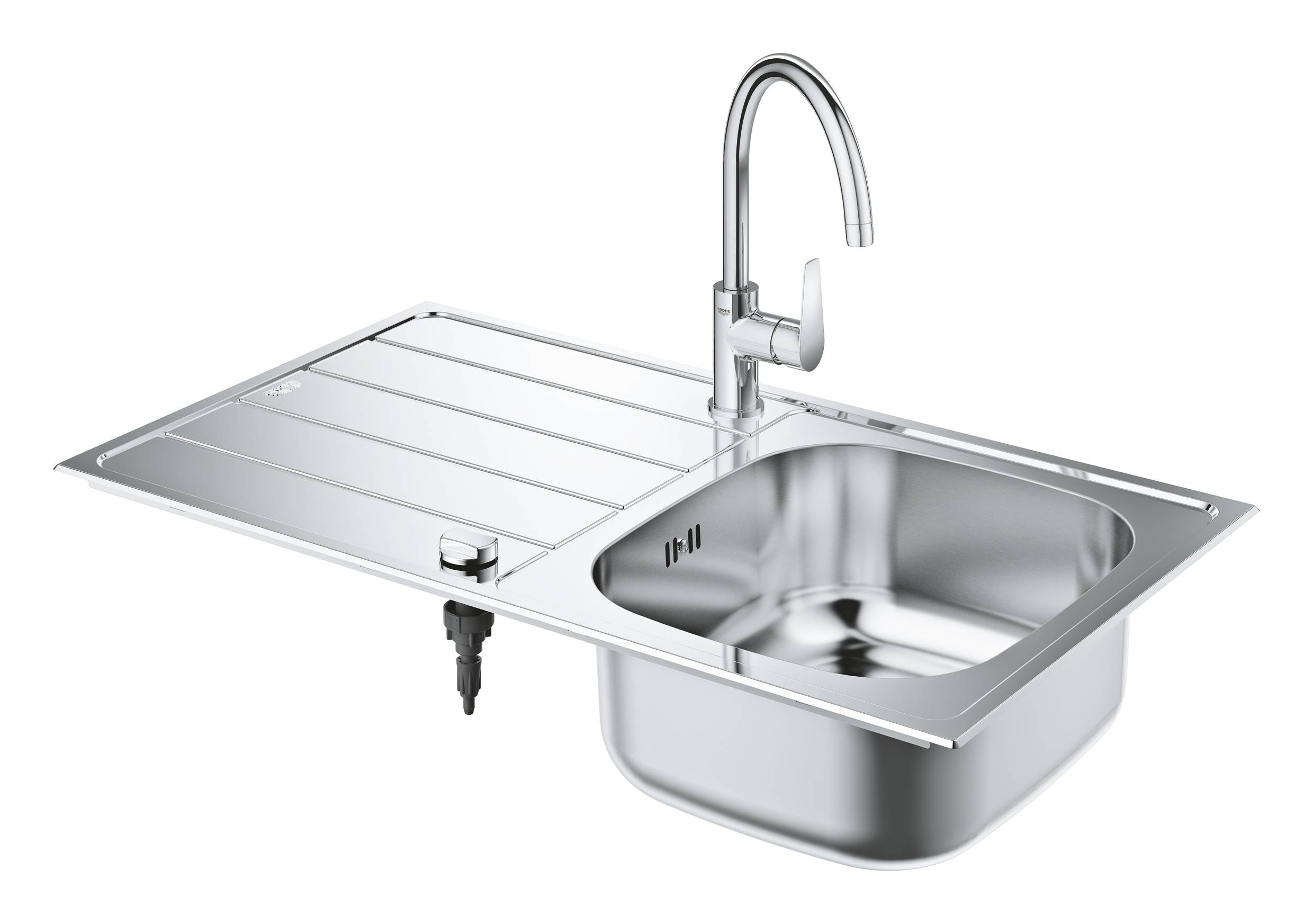Набор GROHE K200 кухонная мойка 860x500 мм и смеситель BauEdge 31562SD1