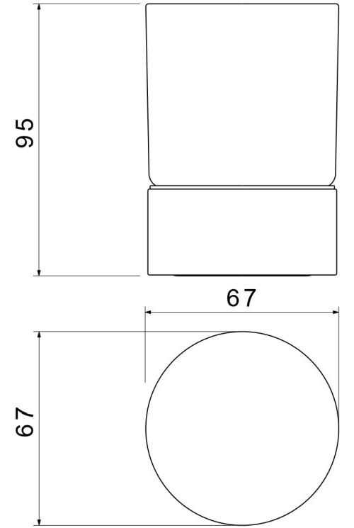 Стакан настольный Aquatek Лира хром AQ4428CR