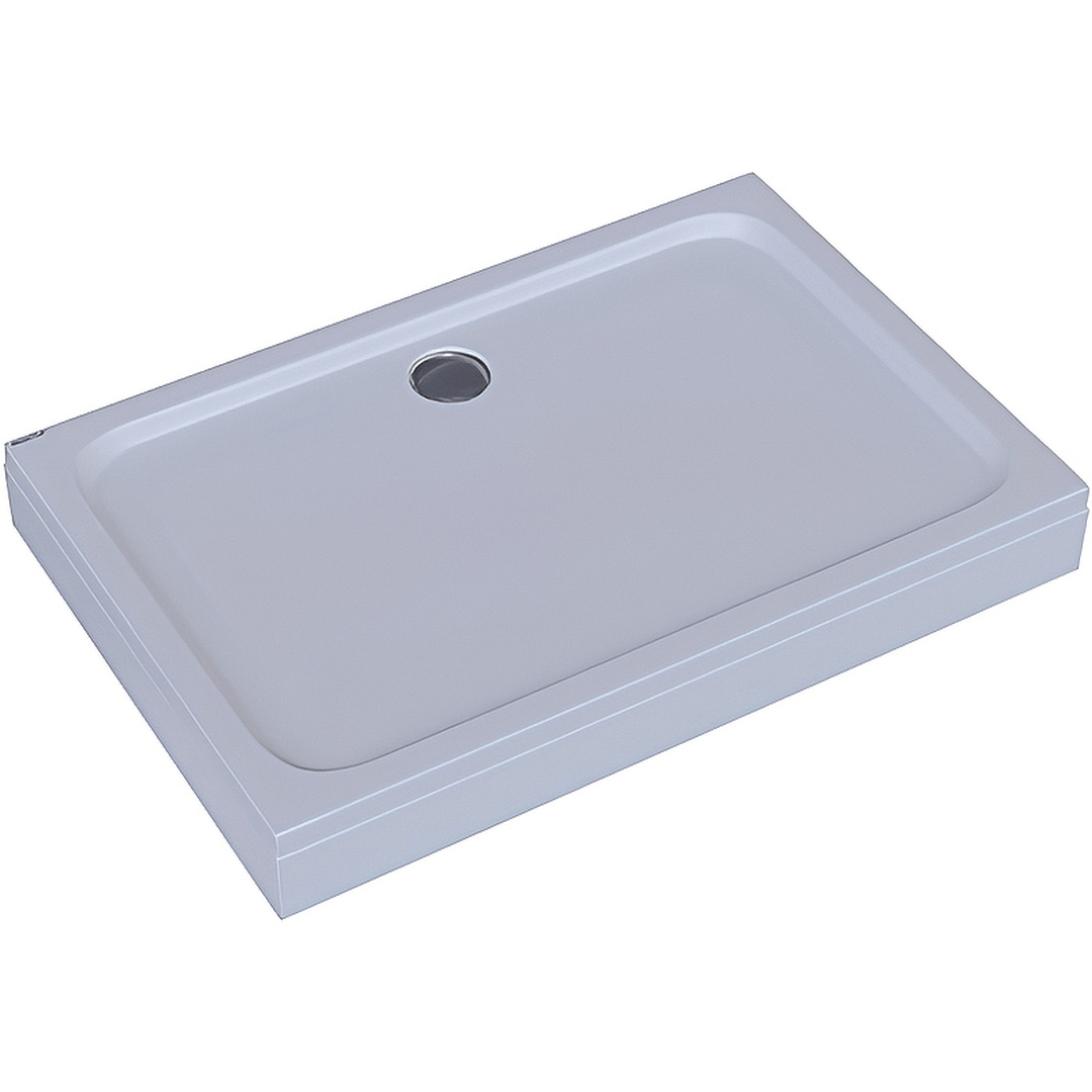 Поддон душевой D-Pol акриловый прямоугольный 120x80x15 см с ножками и панелью DPA-0000011