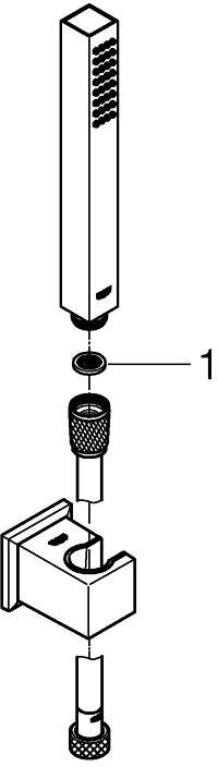 Душевой набор GROHE Euphoria Cube+ Stick держатель шланг 1500 мм хром 27889000