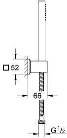 Душевой набор GROHE Euphoria Cube+ Stick держатель шланг 1500 мм хром 27889000
