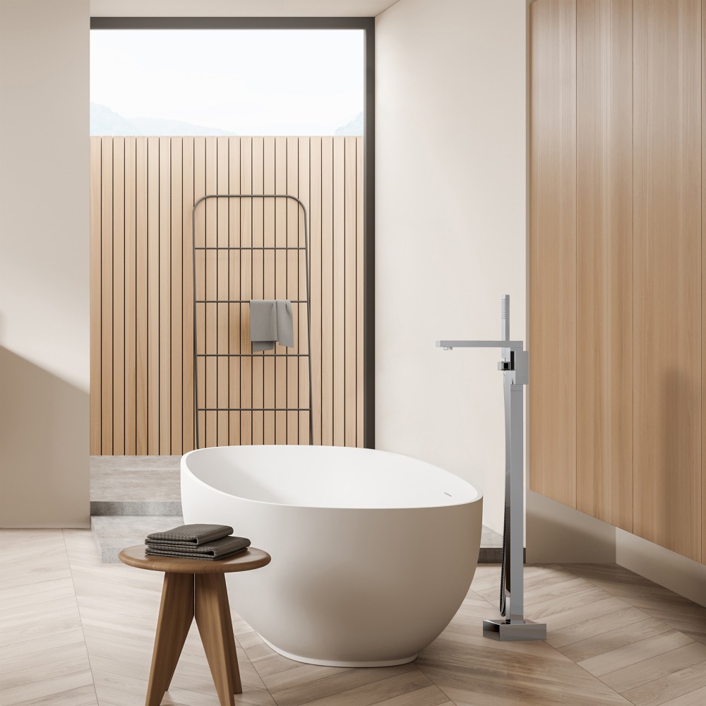 Смеситель для ванны Aquanet Libra напольный AQ1645CR