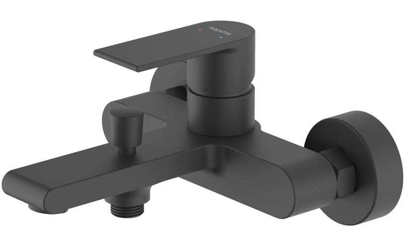 Смеситель для ванны Aquanet ЛИРА матовый черный AQ1440MB