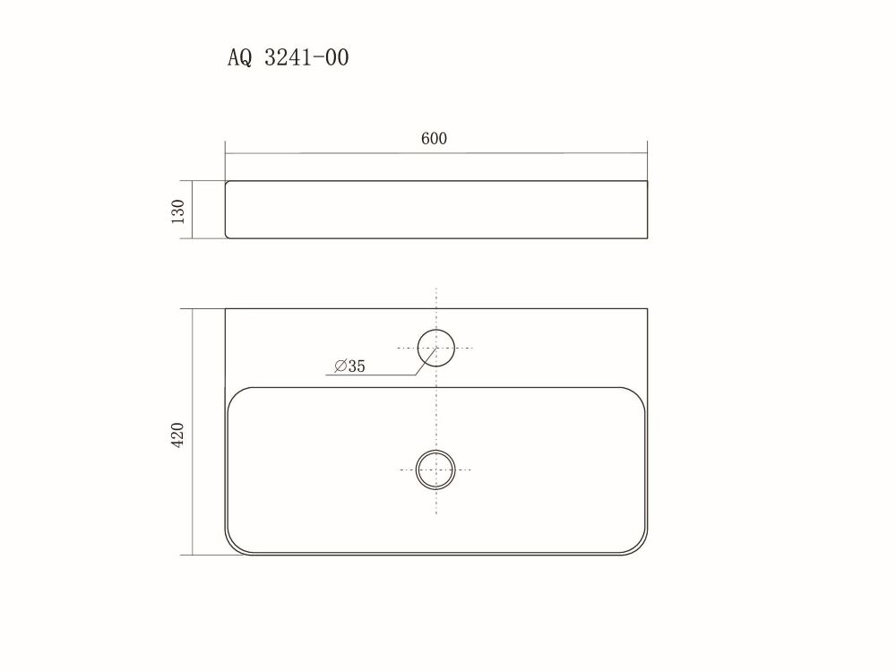 Раковина накладная Aquatek 600х420х130 мм AQ3241-00