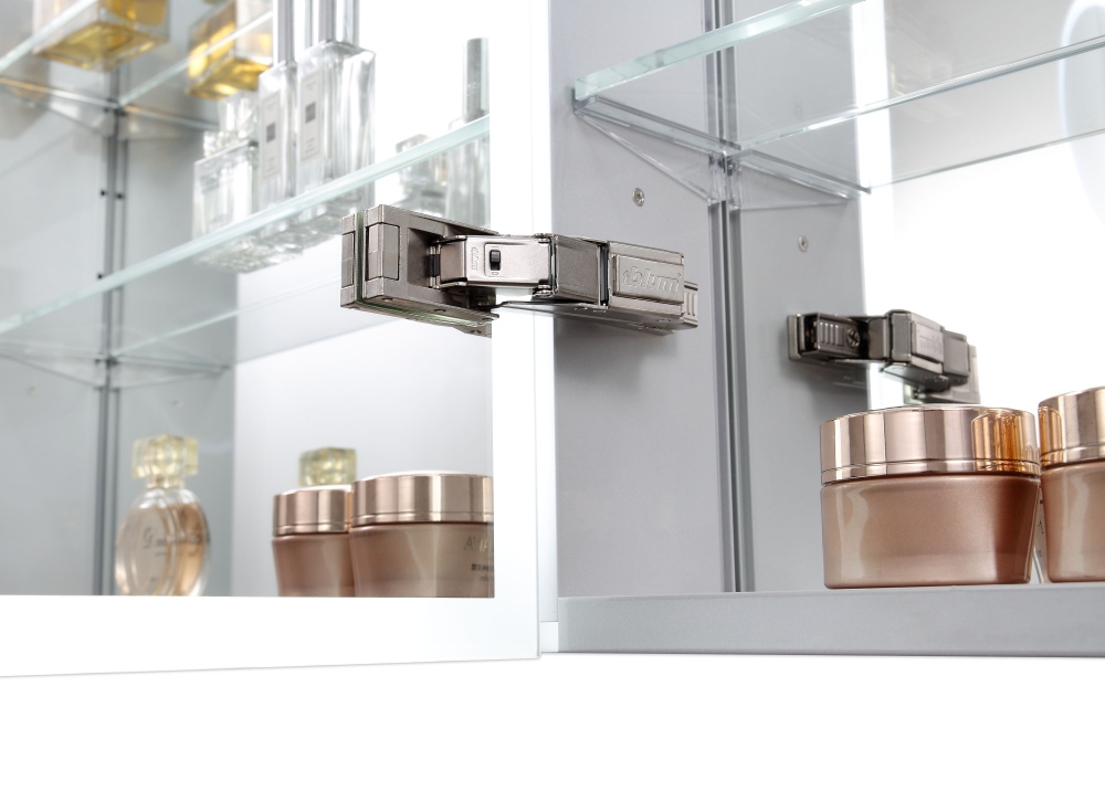 Зеркальный шкаф AQUATON 1000x700x133 мм алюминиевый с подсветкой антизапотевание петли Blum AQ7103B-MLC