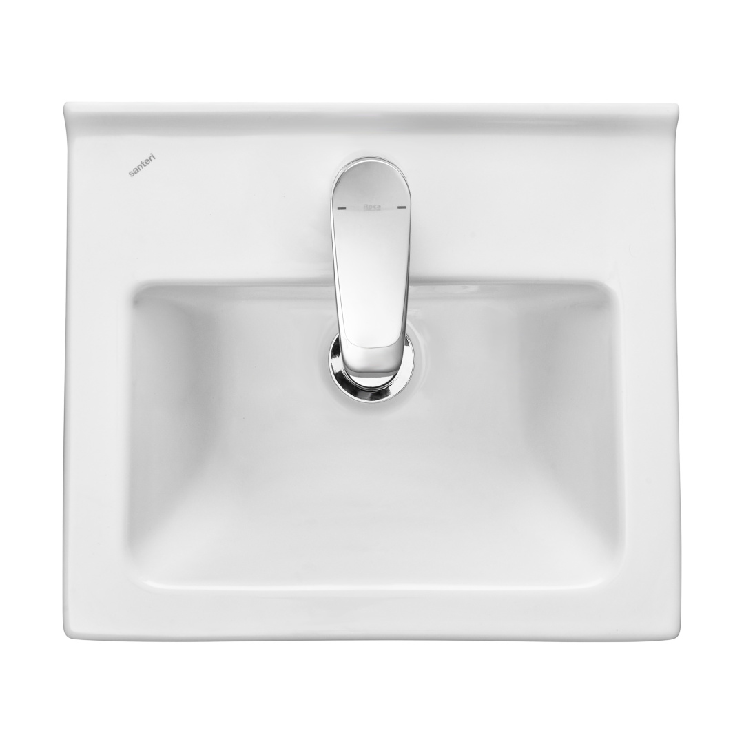 Умывальник Santek Визит-40 с переливом 405х355 мм белый 1.3117.7.S00.11B.0