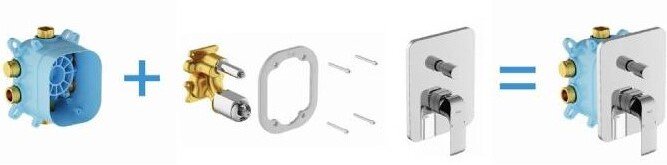 Скрытая часть смесителя Ravak R-box Vari RB 072.50 X070139