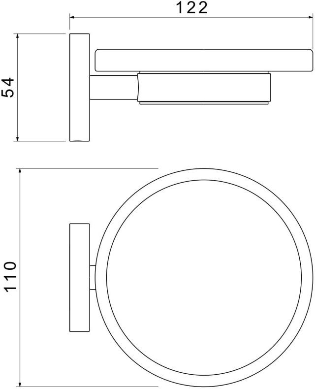 Мыльница Aquanet Европа хром AQ4103CR