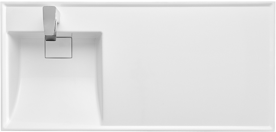 Раковина Aquaton Лондри 105 белая левая 1A72833KLH01L