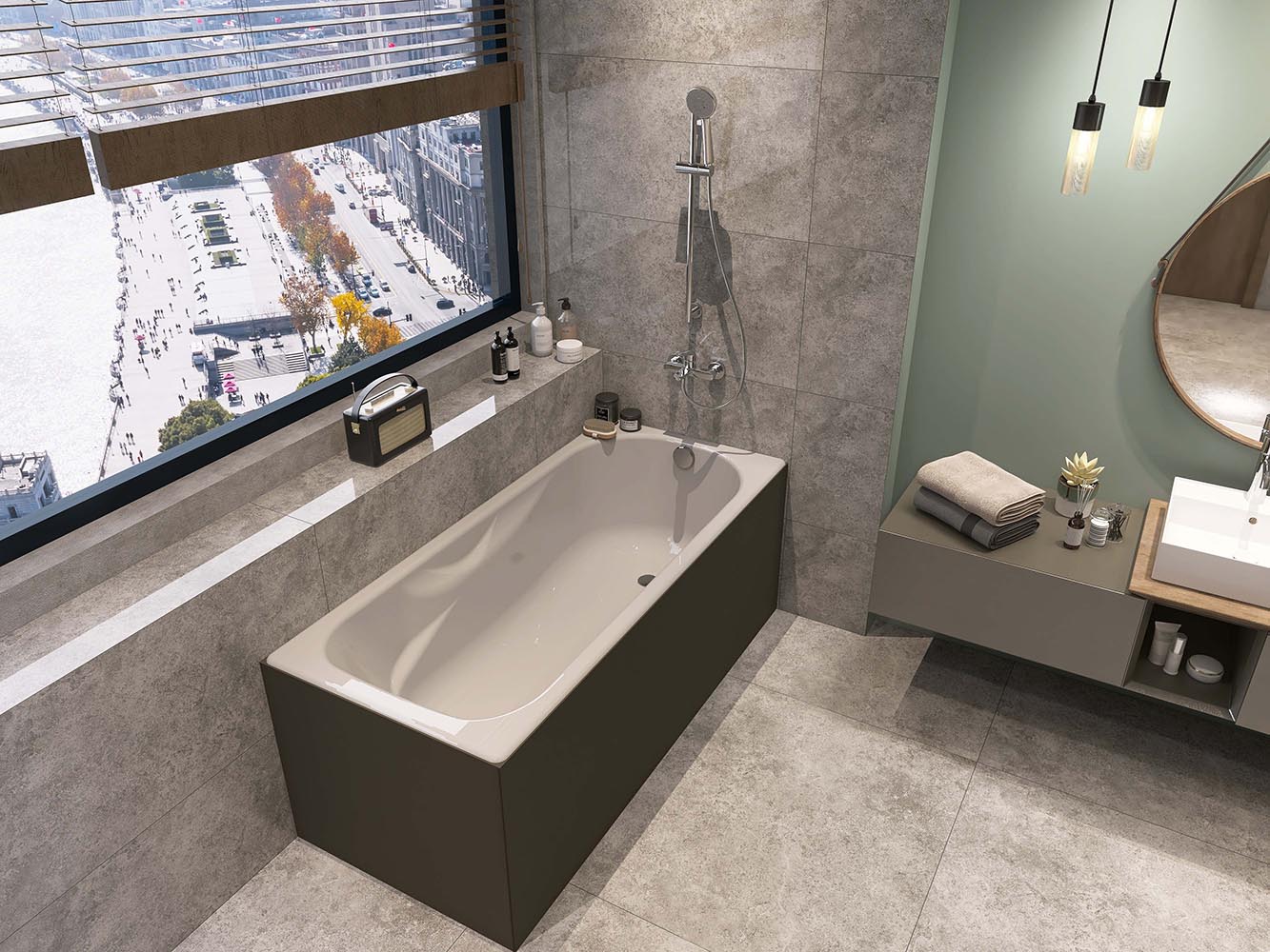 Ванна чугунная Wotte Comfort 1700х750х462 мм с отверстиями для ручек Comfort 1700x750UR