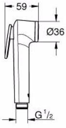 Гигиенический душ GROHE Tempesta-F Trigger Spray 30 белая луна 28020L01