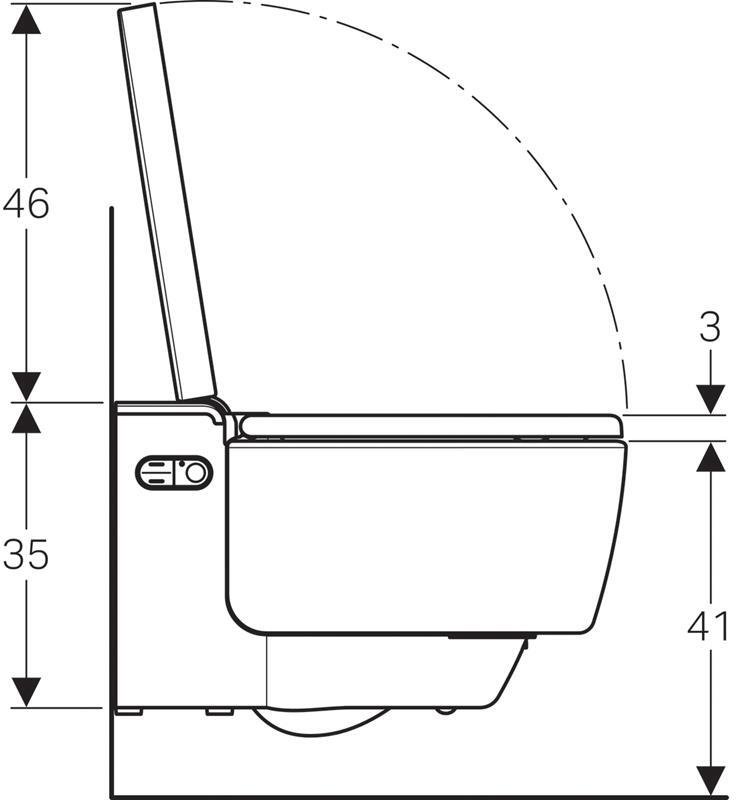 Унитаз-биде подвесной Geberit AquaClean Mera Comfort белый хром 146.214.21.1