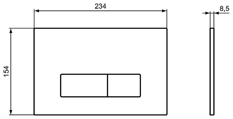 Кнопка смыва Ideal Standard Oleas M2 механическая черный матовый R0121A6