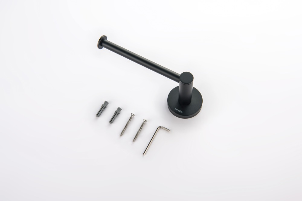 Бумагодержатель Aquanet Европа матовый черный AQ4108MB