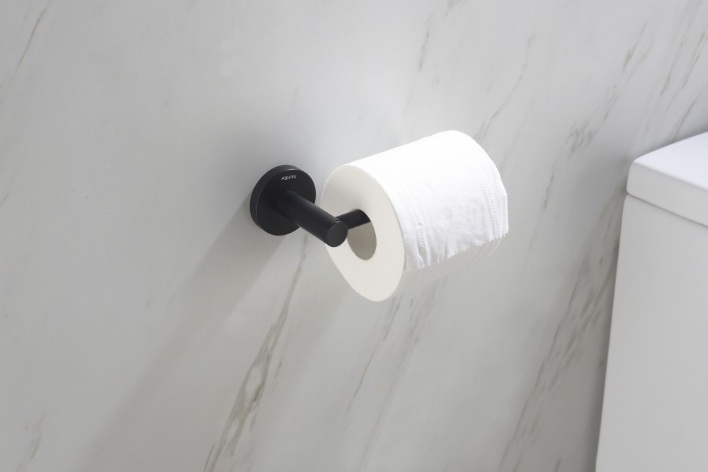 Бумагодержатель Aquanet Европа матовый черный AQ4108MB