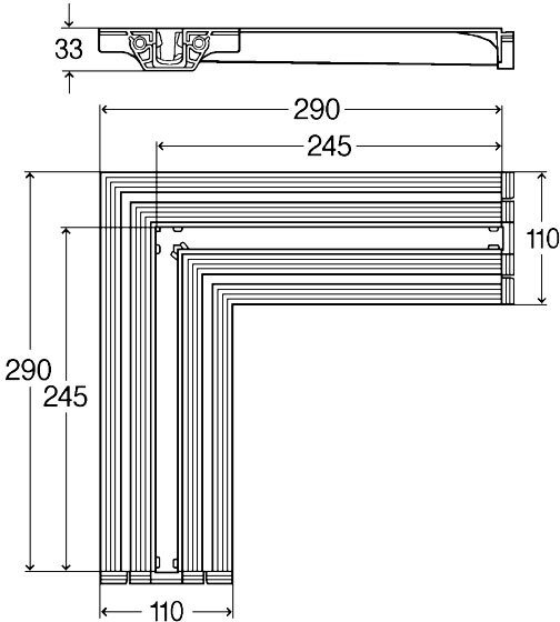 Угловой соединительный элемент 90° Viega Advantix Vario 290х290 мм 4965.14 708924